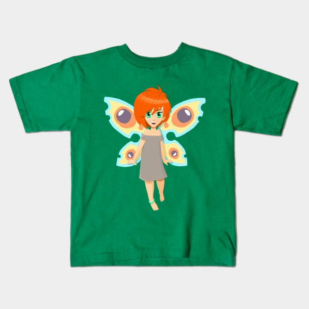 Butterfly Pixie Kids T-Shirt by Tanja Kosta